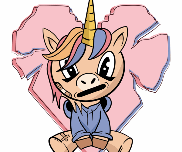 Sad Unicorn - Broken Heart Edition