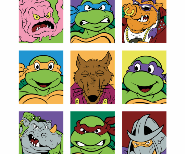 Teenage Mutant Ninja Turtles & Villains - Pop Art Portraits