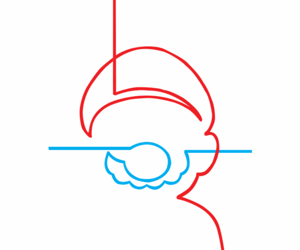 Super Mario - Minimalist Line Art
