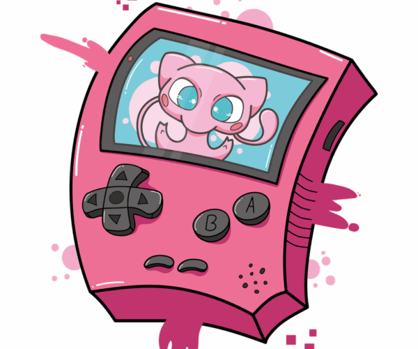 Mew Gameboy - Pixelated Pink Perfection