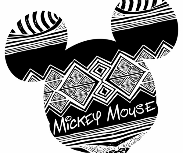Mickey Mouse - Tribal Geometric Design