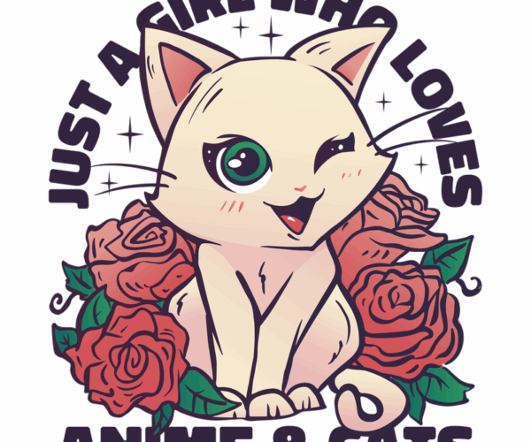 Kawaii Cat Girl - Anime & Cat Lover