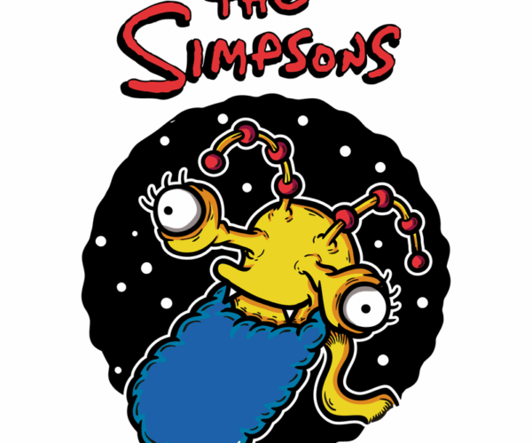 Simpsons Space Alien - Comic Book Style