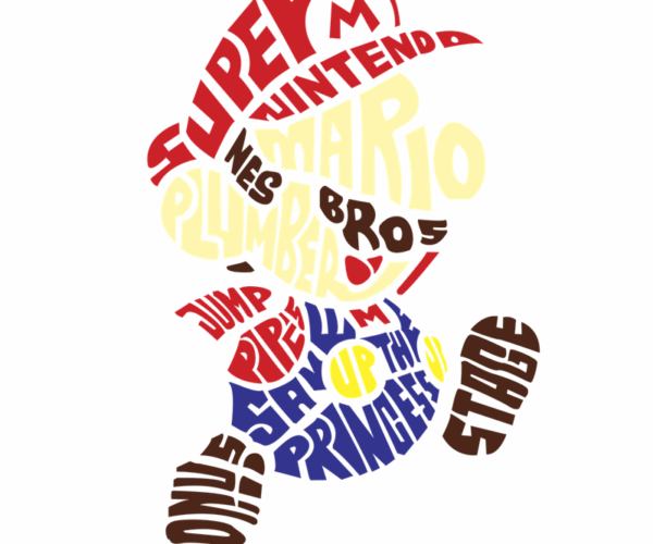 Super Mario Bros. Word Art