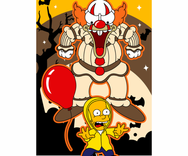 Simpsons Krusty the Clown - Halloween Terror