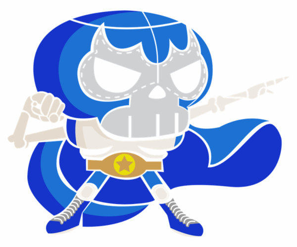 Luchador Skull - Day of the Dead Spirit