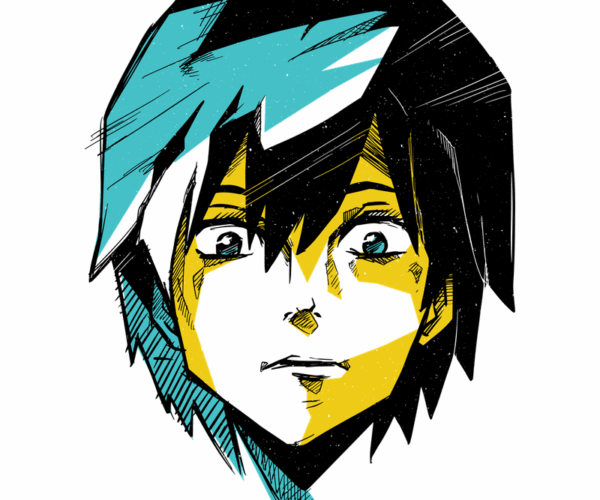 Galaxy-Haired Teen - Cyberpunk Soul
