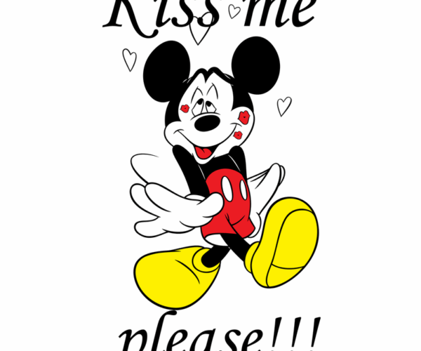 Mickey Mouse Kiss Me Please - Romantic Disney Design