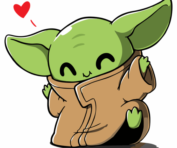 Grogu in a Robe - Cute Kawaii
