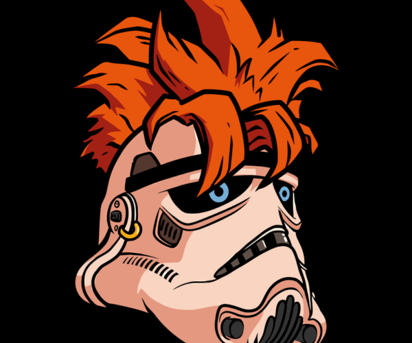 Trooper Punk - Spiked Helmet Head