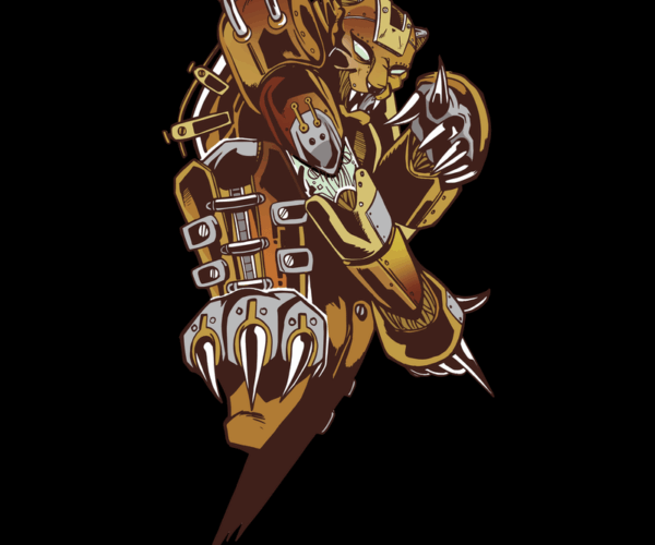 Steampunk Panther - Mechanical Prowler