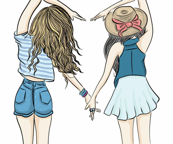Best Friends Forever Heart Shape - Girls' Friendship