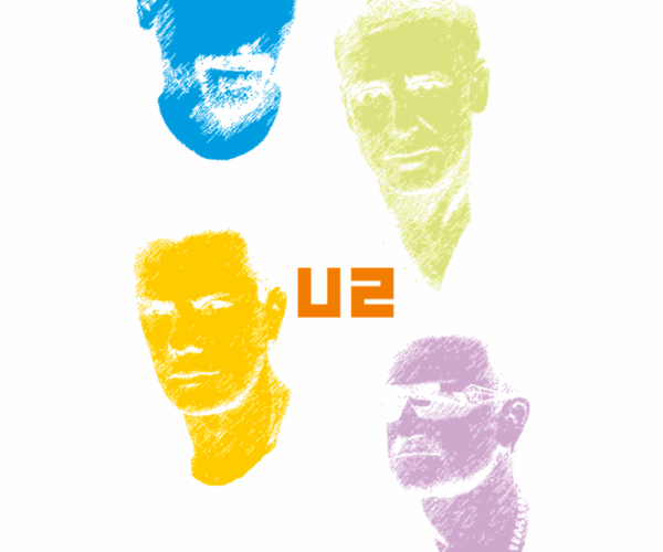 U2 Band Members - Pop Art Tribute