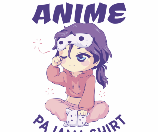 Anime Girl Pajama Shirt - Cute Kawaii Design