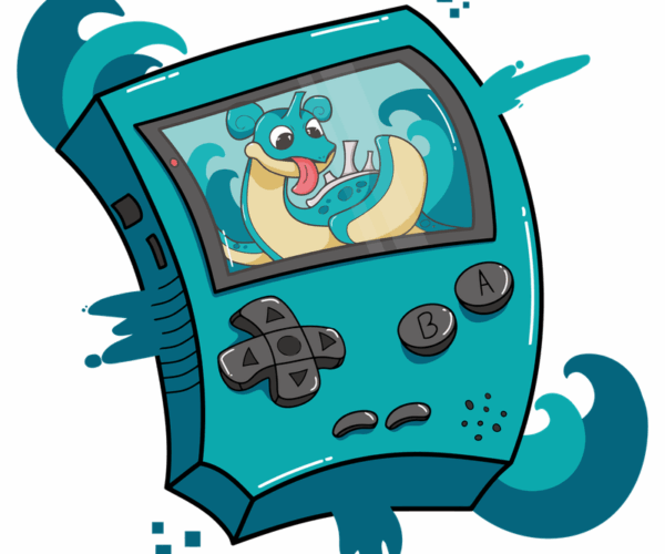Lapras Gameboy - Retro Ocean Adventure