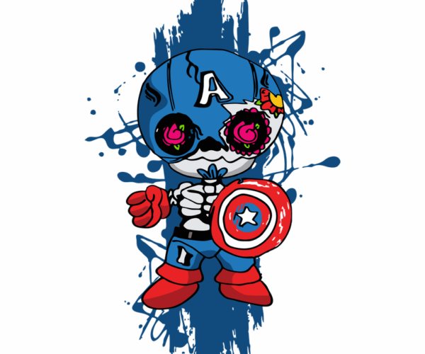 Captain America Calavera - Day of the Dead Superhero