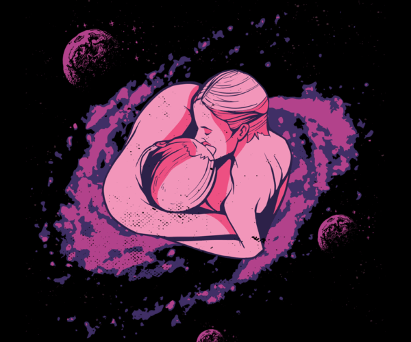 Cosmic Embrace - Celestial Lovers