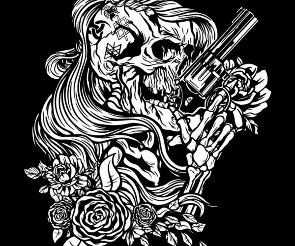 Sugar Skull Gunslinger - Day of the Dead Romance