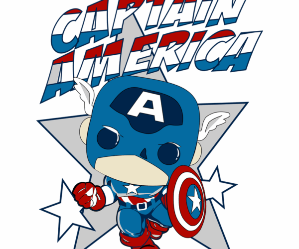Captain America Chibi - Star-Spangled Superhero