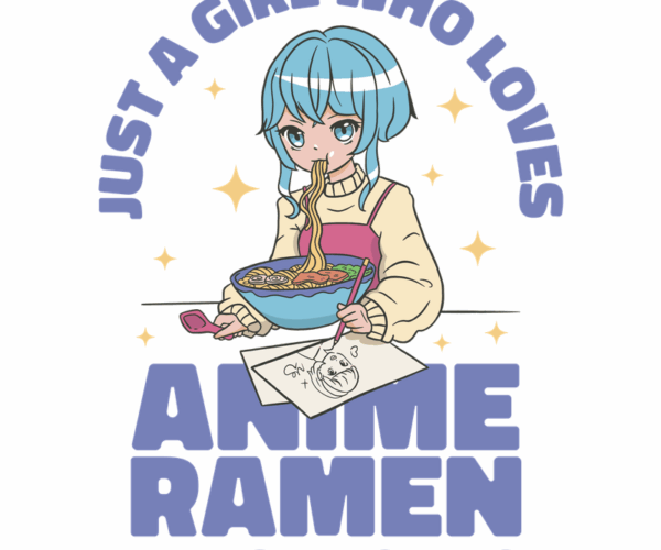 Anime Girl Ramen Lover - Sketching Enthusiast