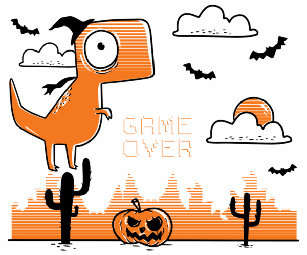 Game Over Dino - Halloween Desert Edition