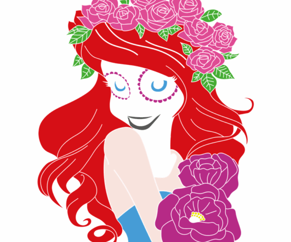 Day of the Dead Mermaid - Sugar Skull Siren