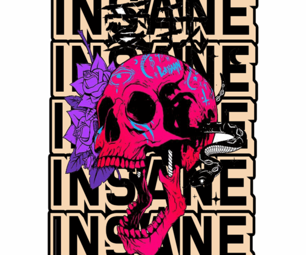 Insane Skull - Floral Gothic