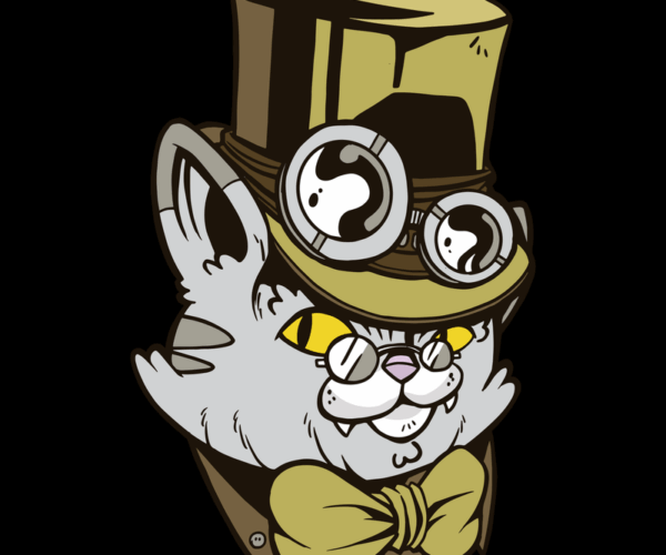 Gearhead Grey - Steampunk Cat