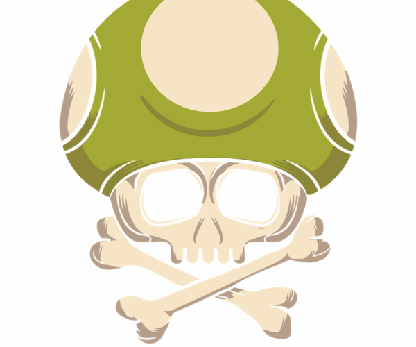 Spooky Mushroom Skull - Game Over