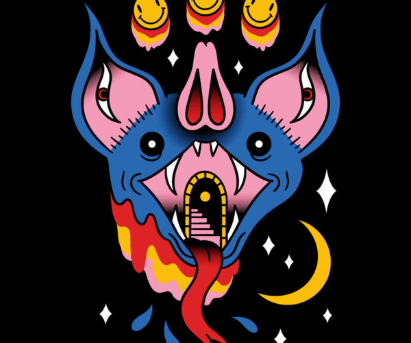 Psychedelic Bat - Gateway to Smiles