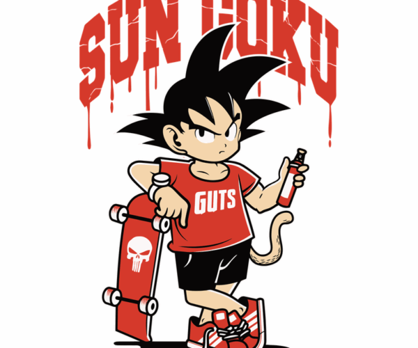 Goku Skateboarding - Street Style