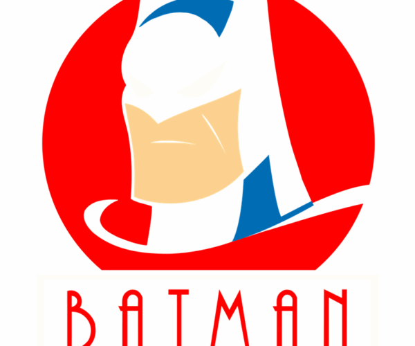 Batman - Minimalist Red & Blue Icon