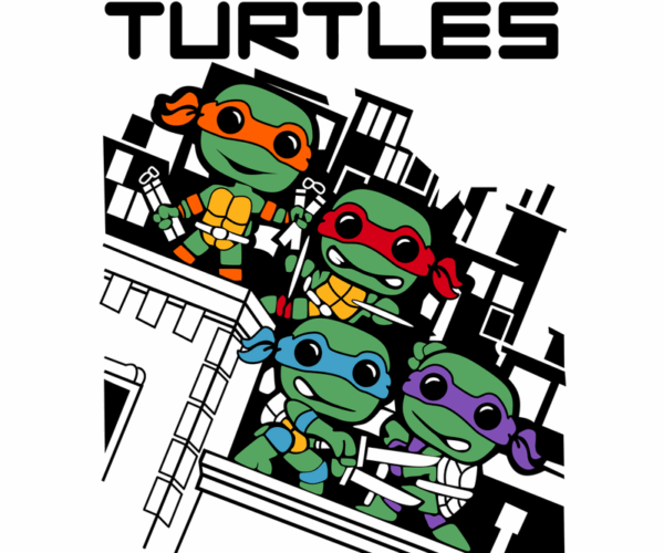 Teenage Mutant Ninja Turtles - Chibi Rooftop Rendezvous