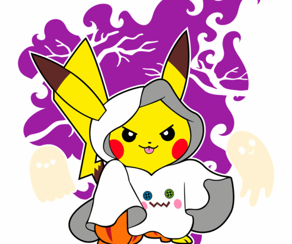 Pikachu Ghostly Outfit - Spooky Season Fun