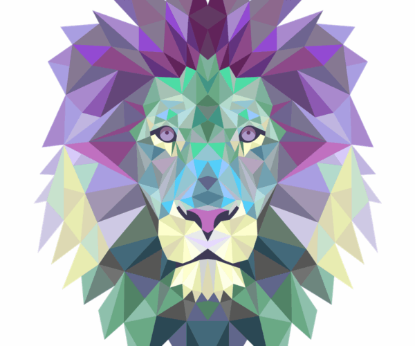 Majestic Lion - Geometric Pride