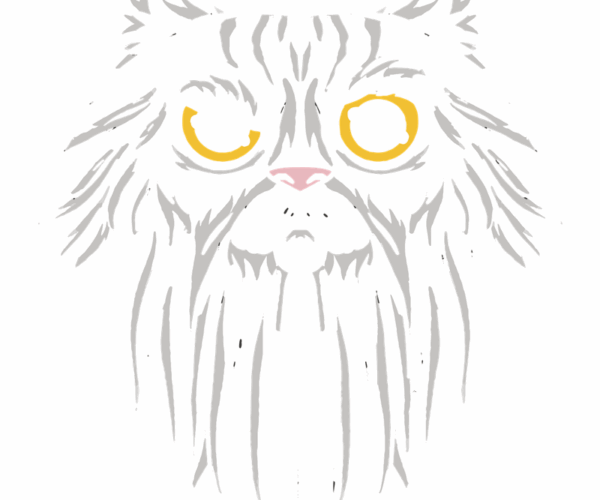 Grumpy Persian Cat -  Wise Old Soul