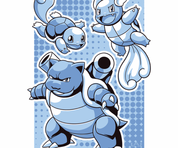 Blastoise Trio - Water-Type Evolution