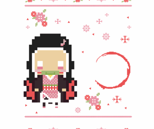 Nezuko Kamado - Pixelated Holiday Sweater