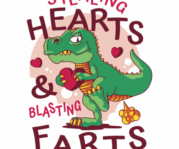 Dino-mite Valentine -  A Punny Dinosaur Design