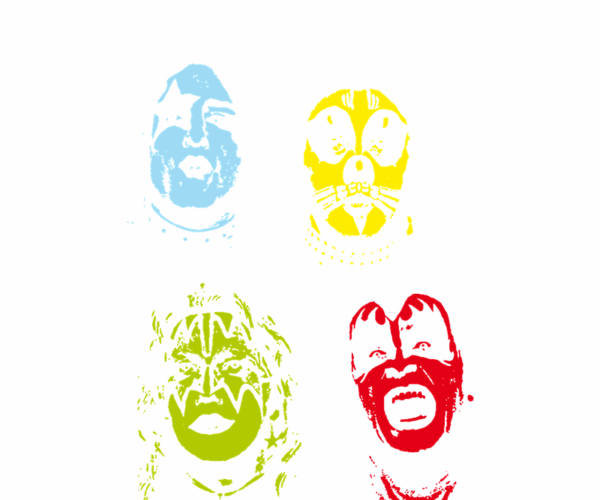KISS Band Members - Pop Art Style