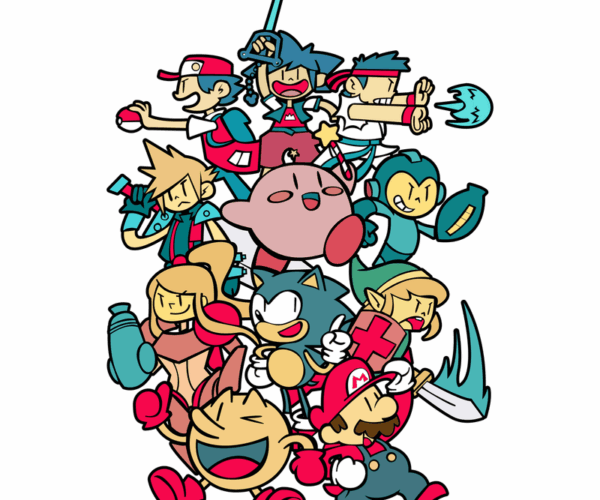 Retro Gaming Mashup - Pixelated Power-Up