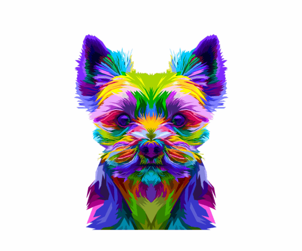Rainbow Yorkshire Terrier - Dog Lover Design