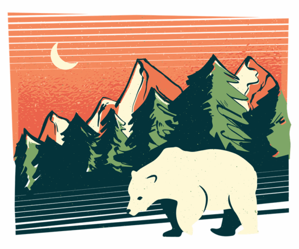 Polar Bear Mountain Majesty - Vintage National Park