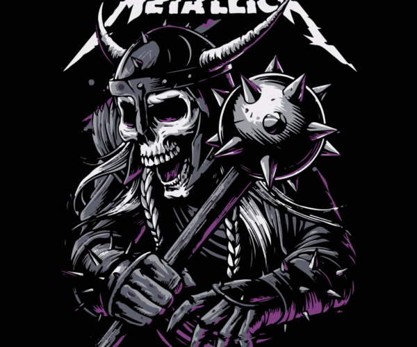 Skull Viking Metalhead - Metallica Tribute