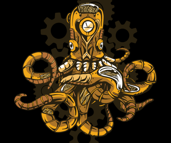 Steampunk Octopus - Gears of the Deep