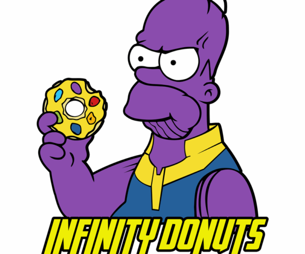 Homer Simpson as Thanos - Infinity Donuts Endgame