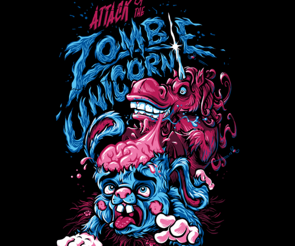 Zombie Unicorn Attack - Pastel Nightmare