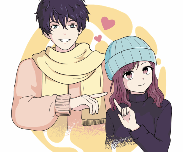 Anime Couple - Winter Romance