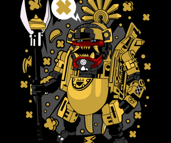 Golden Samurai Mech -  X-Marked for Battle