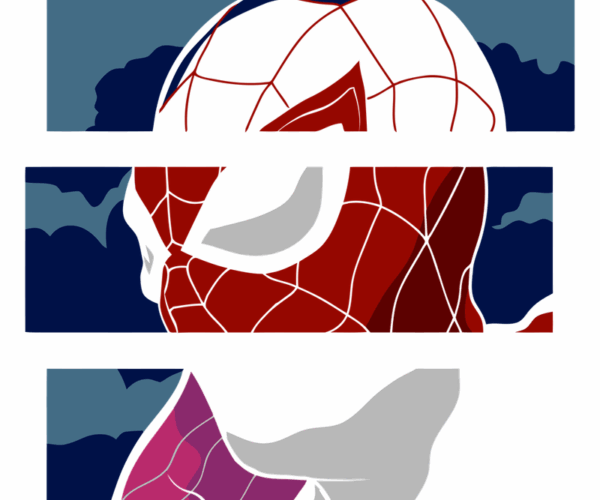 Spider-Man Divided - Tri-Panel Pop Art
